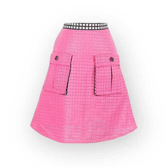 new Ostwald Helgason ๐ Fashion Forward Rosette A Line Skirt ๐ Barbie Pink ๐ 2 - Picture 15 of 16